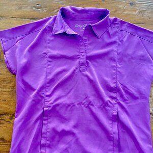 Butter Soft Women's 3-Pocket Polo Collar Scrub Top Purple Wisk
